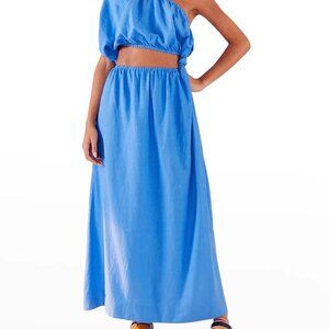 Farm Rio One-Shoulder Cutout Maxi Dress